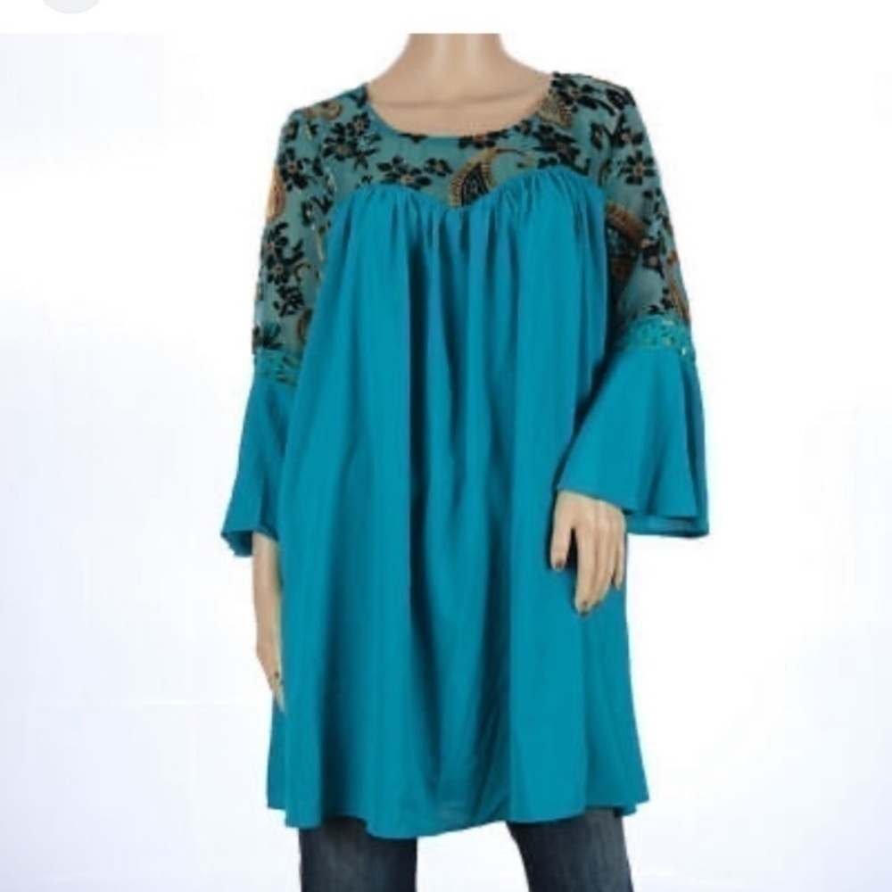 Umgee Green Velvet Top Dress - Picture 5 of 5